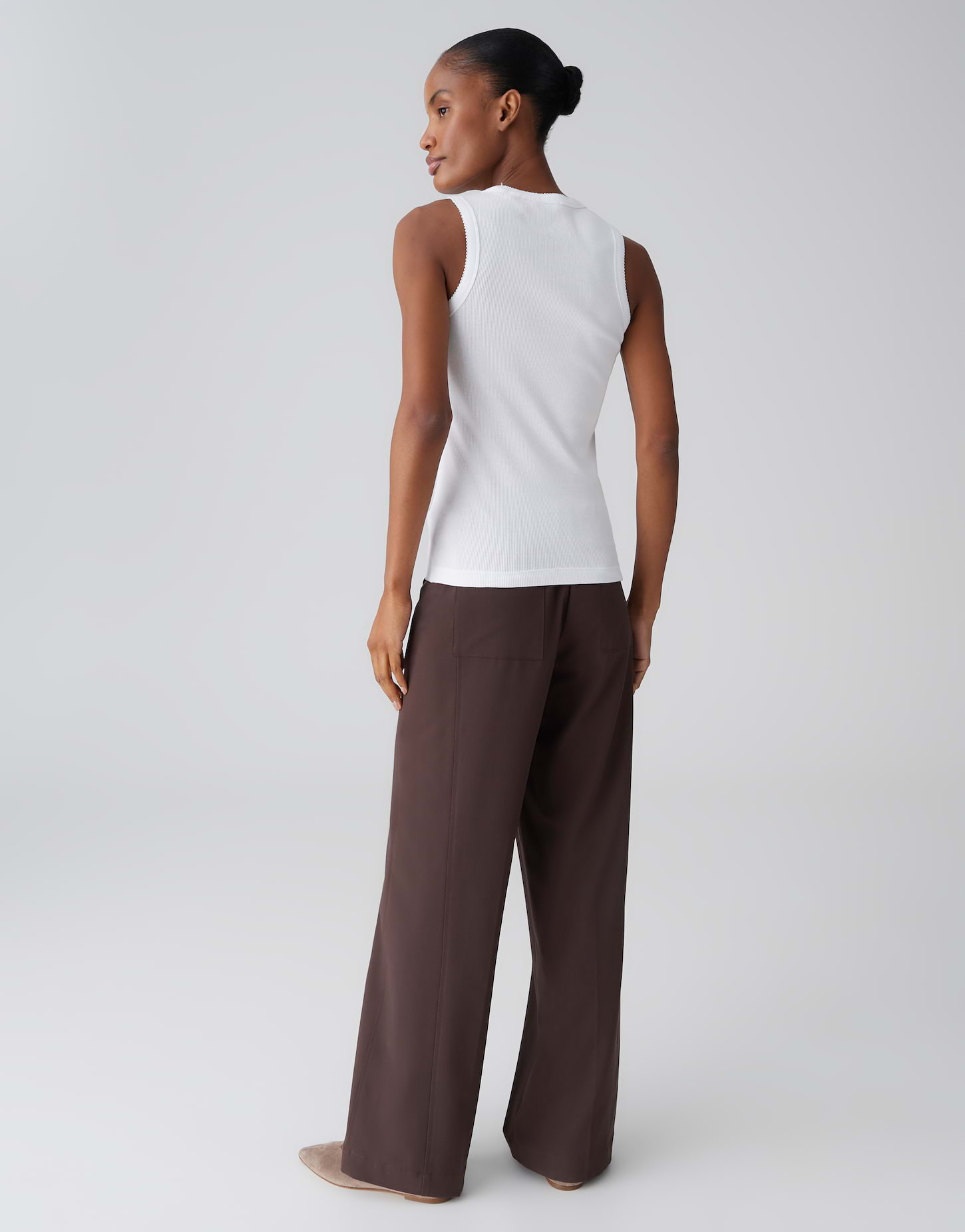 Tanktop mit femininer Spitzenborte von Opus