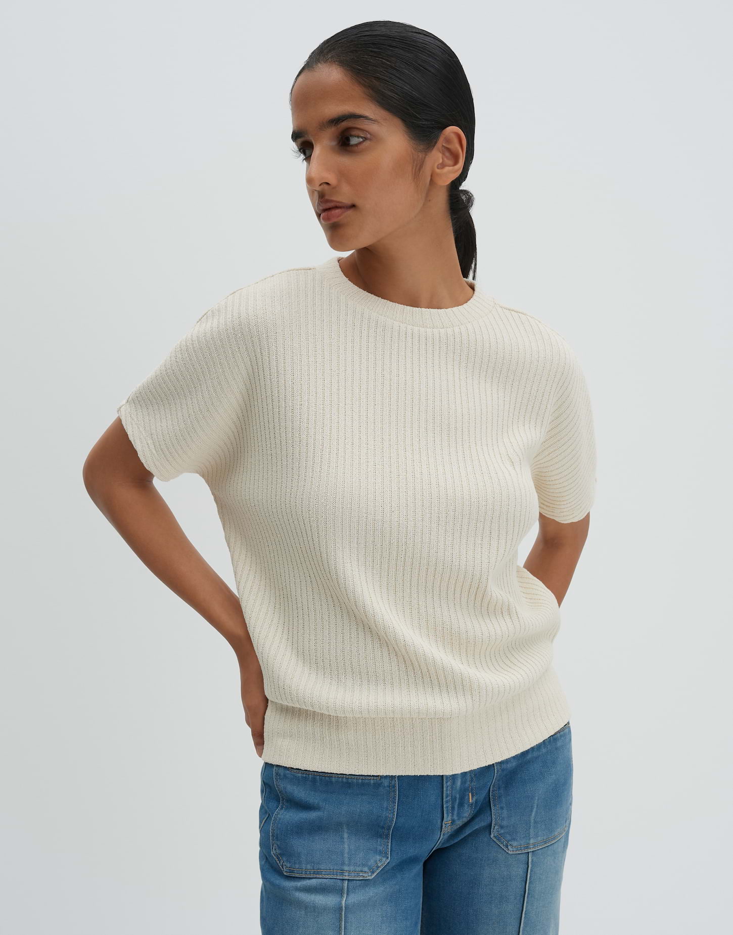 Sweatshirt in breiter Rippenstruktur von Someday