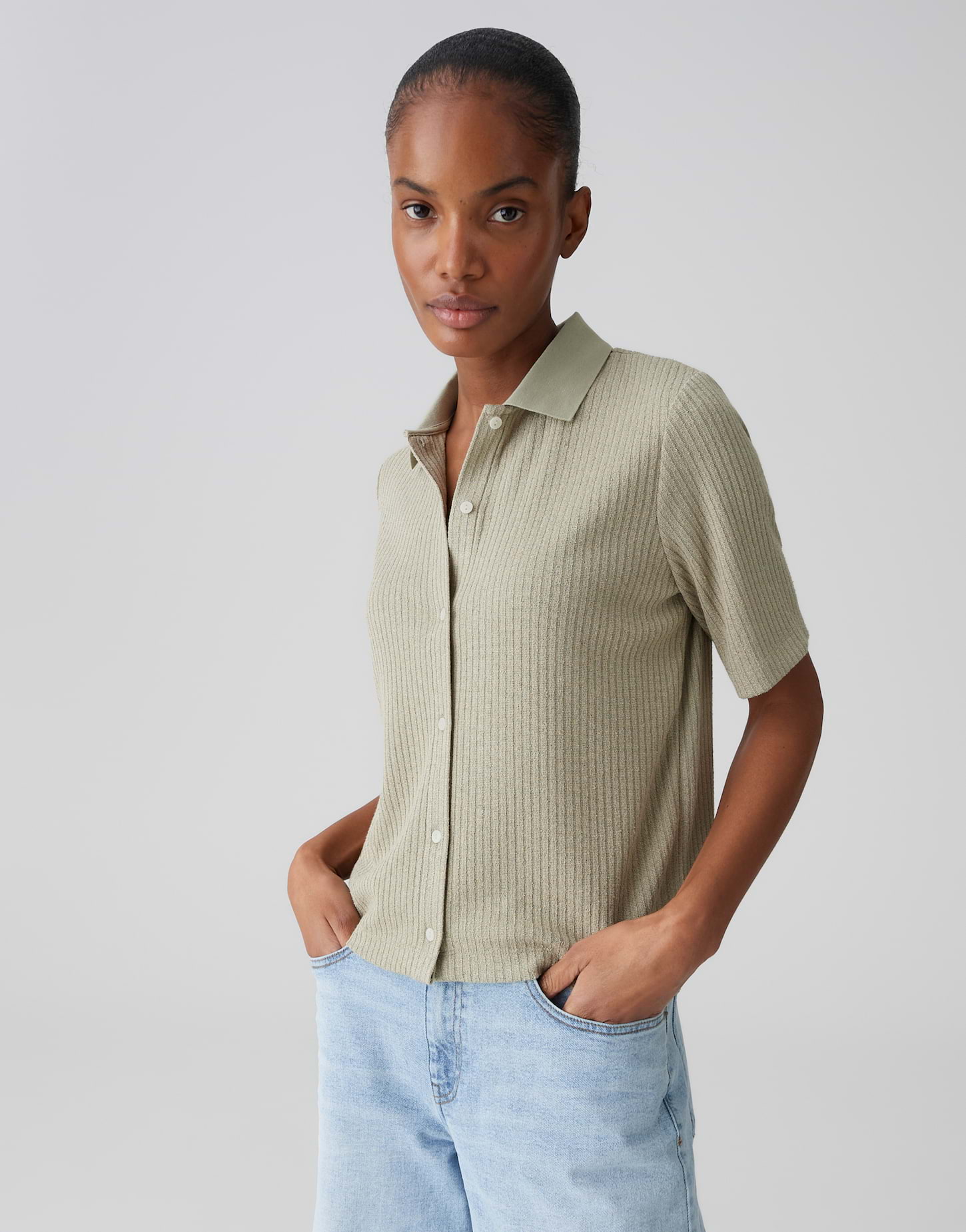 Poloshirt mit dezenter Rippstruktur von Opus