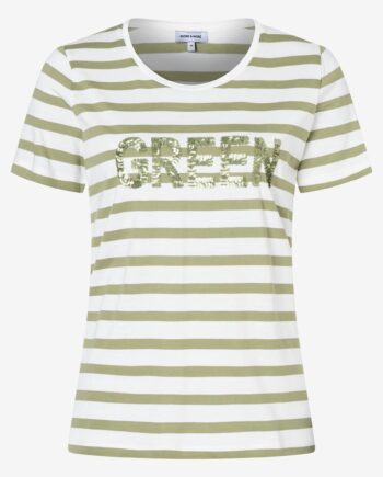 Streifenshirt mit Paillettenschrift von More & More