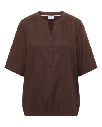 Kurzarm Bluse mit Split Neck von Cecil