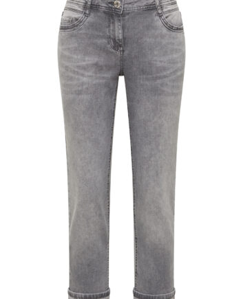 Mid Waist Straight Leg Jeans im Casual Fit von Cecil