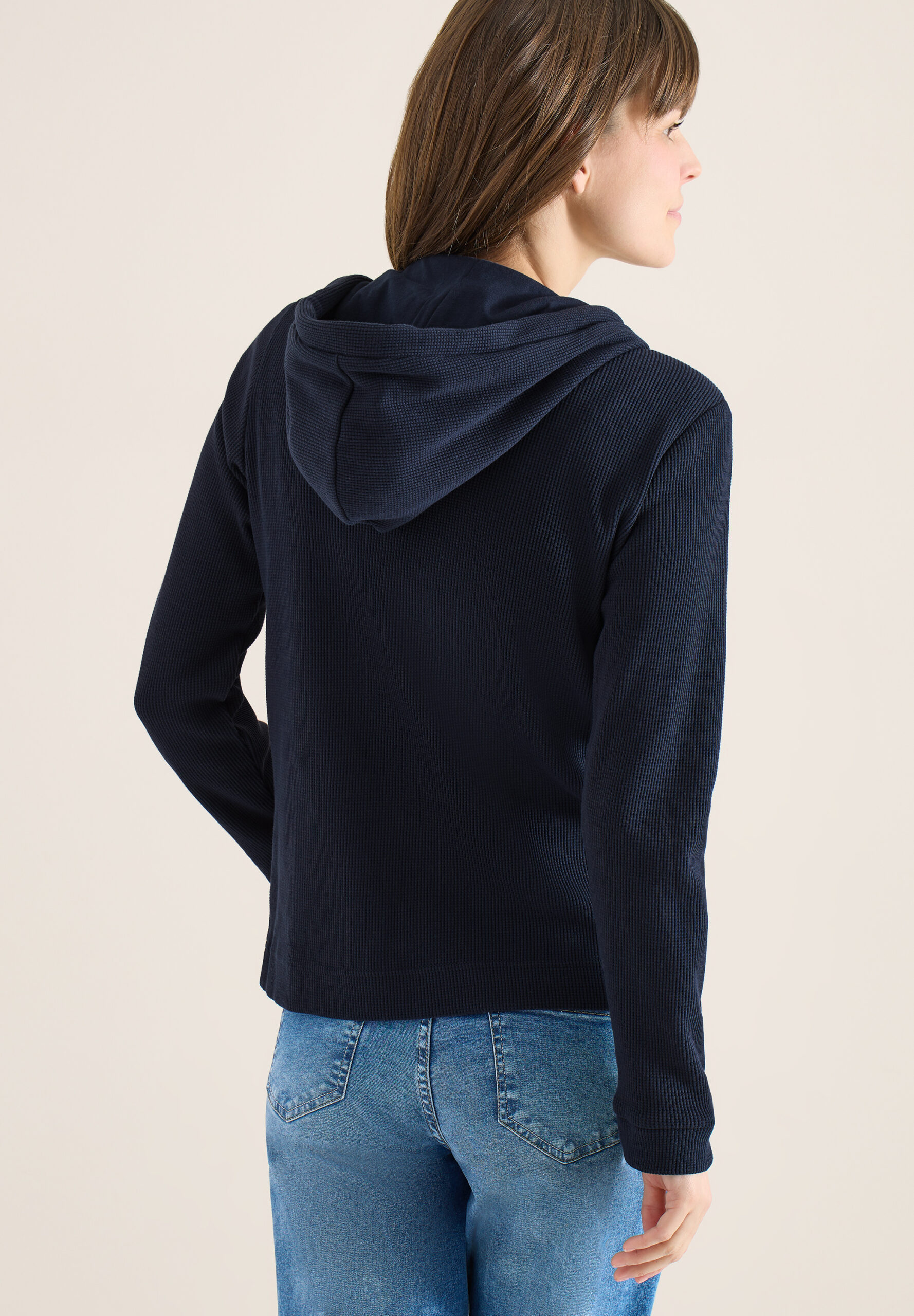 Langarm Jacke mit Kapuze und Taschen von Cecil