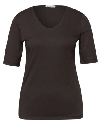 Basic T-Shirt mit blickdichter Front von Street One