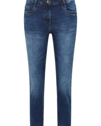 Mid Waist Slim Leg Jeans im Casual Fit von Cecil