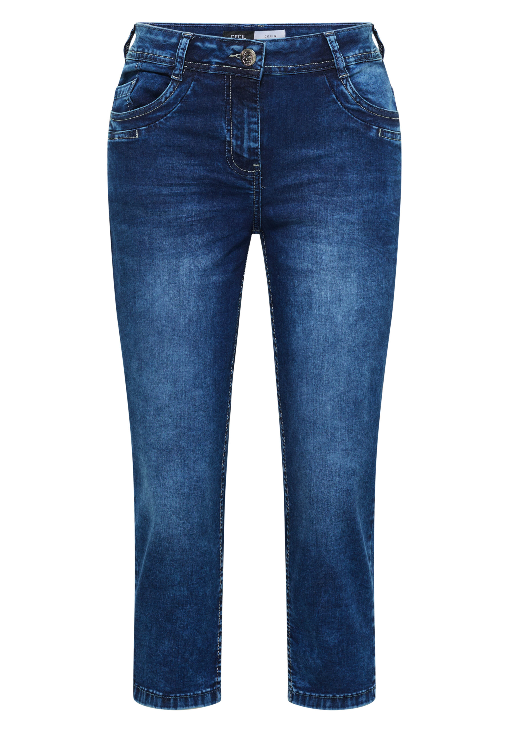 3/4 Slim Leg Jeans im Casual Fit von Cecil