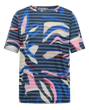 Kurzarm Shirt mit Ausbrennerstreifen von Cecil