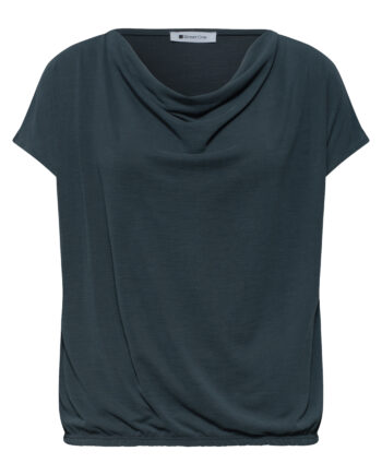 Dropped Shoulder Shirt mit Wasserfall-Front von Street One