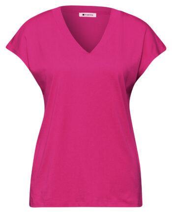Dropped Shoulder Shirt mit V-Neck von Street One