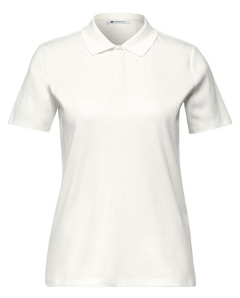 Kurzarm Poloshirt in Rippstruktur von Street One