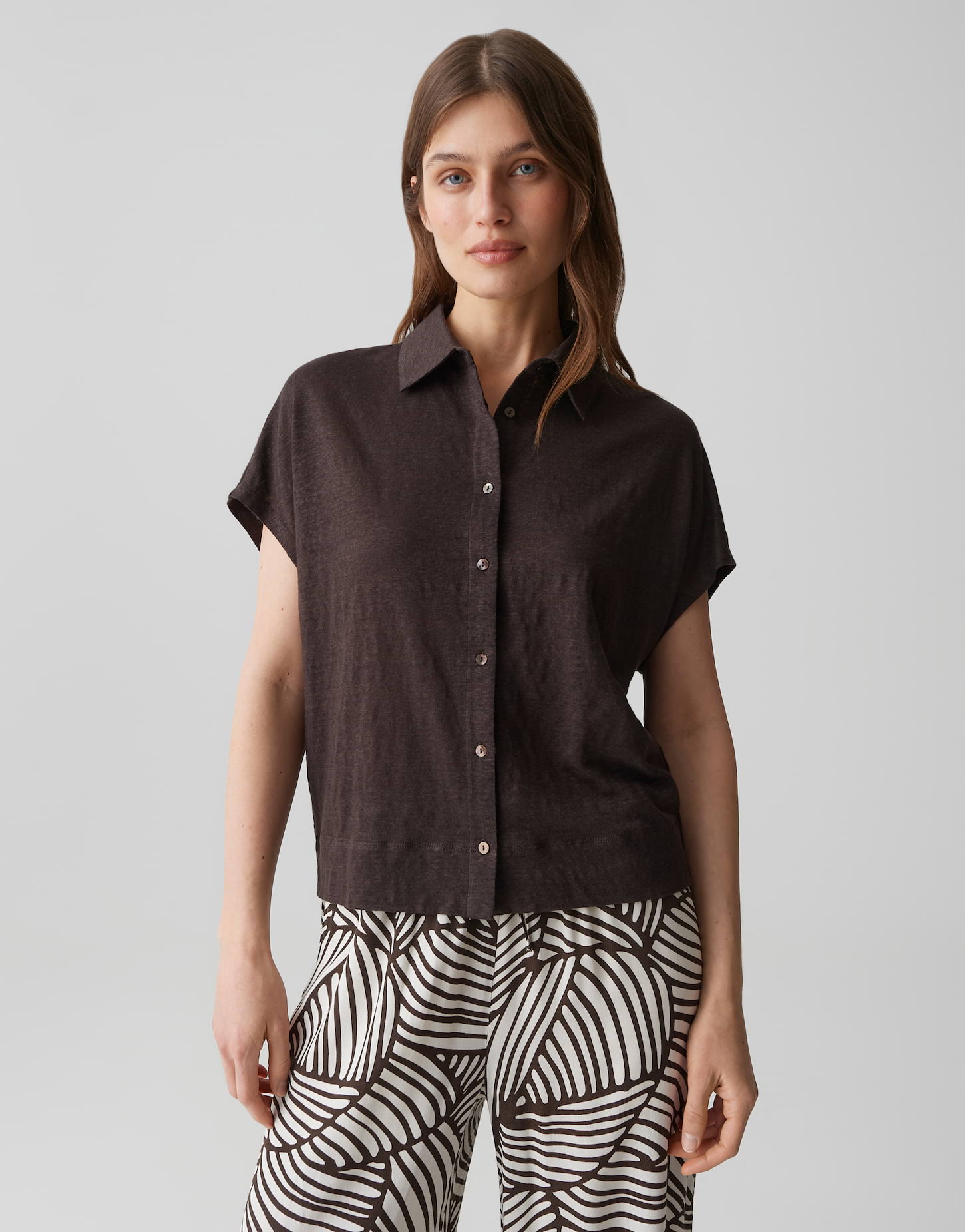 Leichtes Polo Shirt aus reinem Leinen von Opus