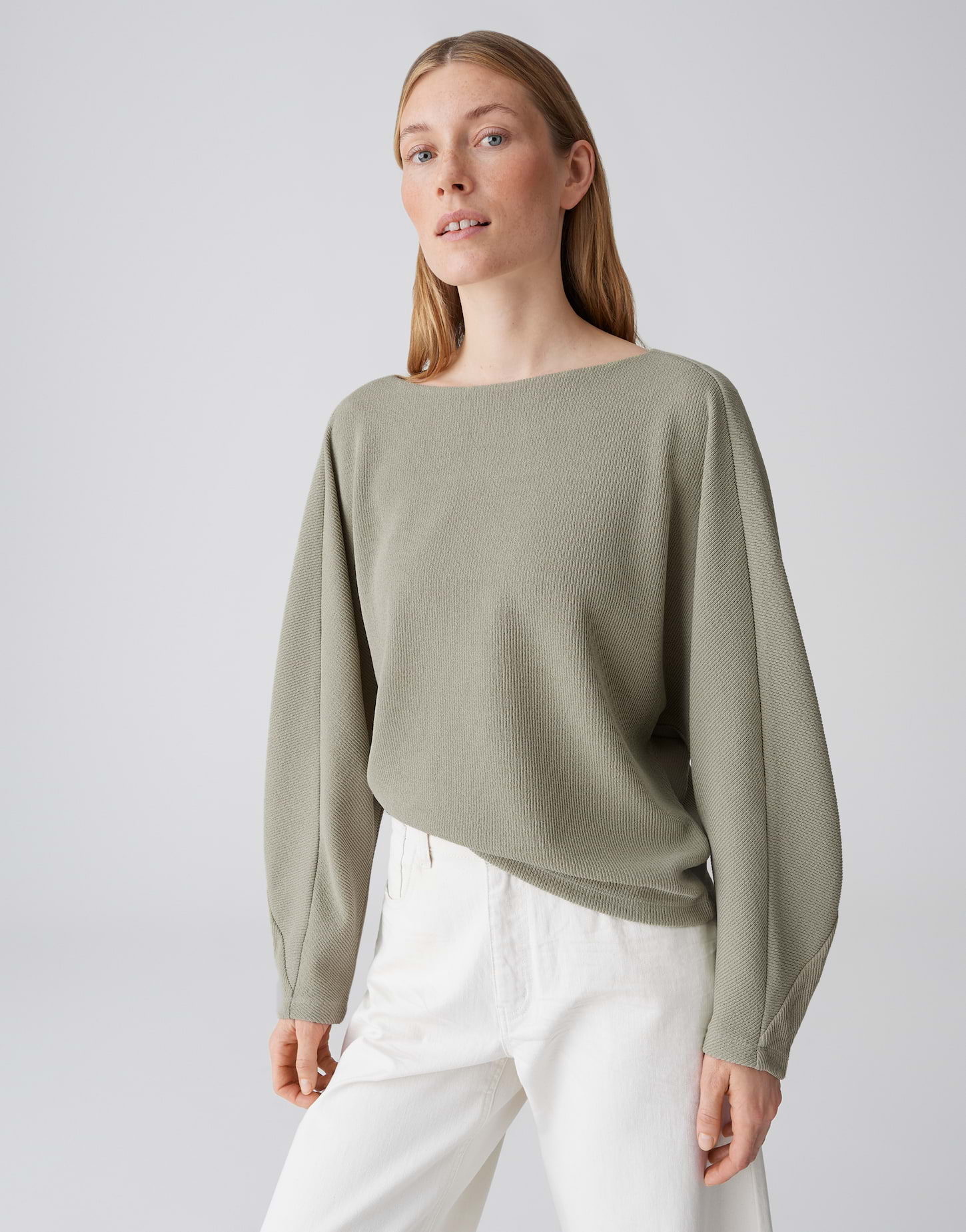 Sweatshirt in 3-D Streifen Optik von Opus