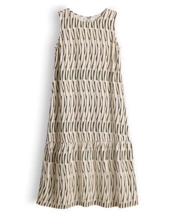 Bedrucktes Midikleid mit Volant von Opus