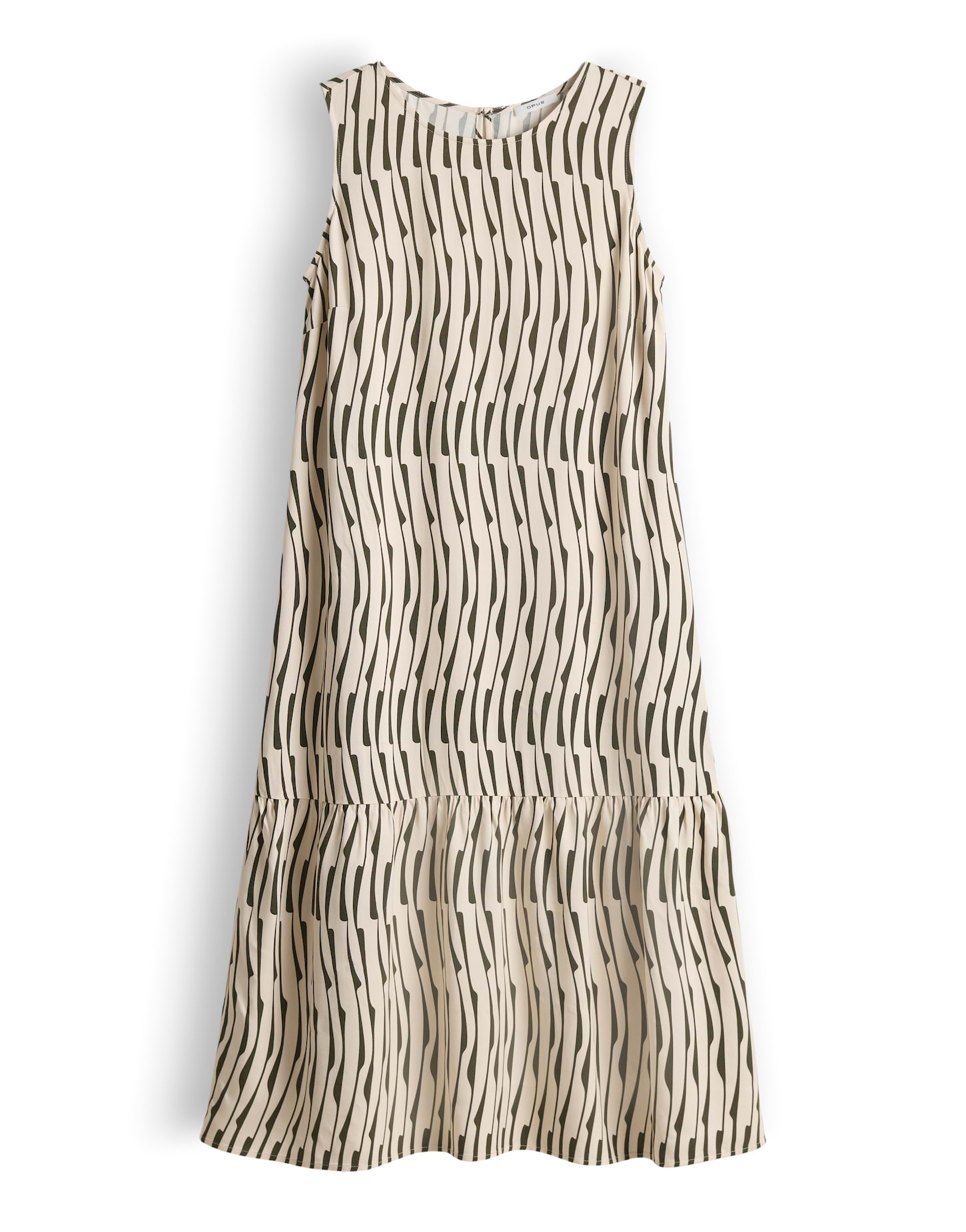 Bedrucktes Midikleid mit Volant von Opus