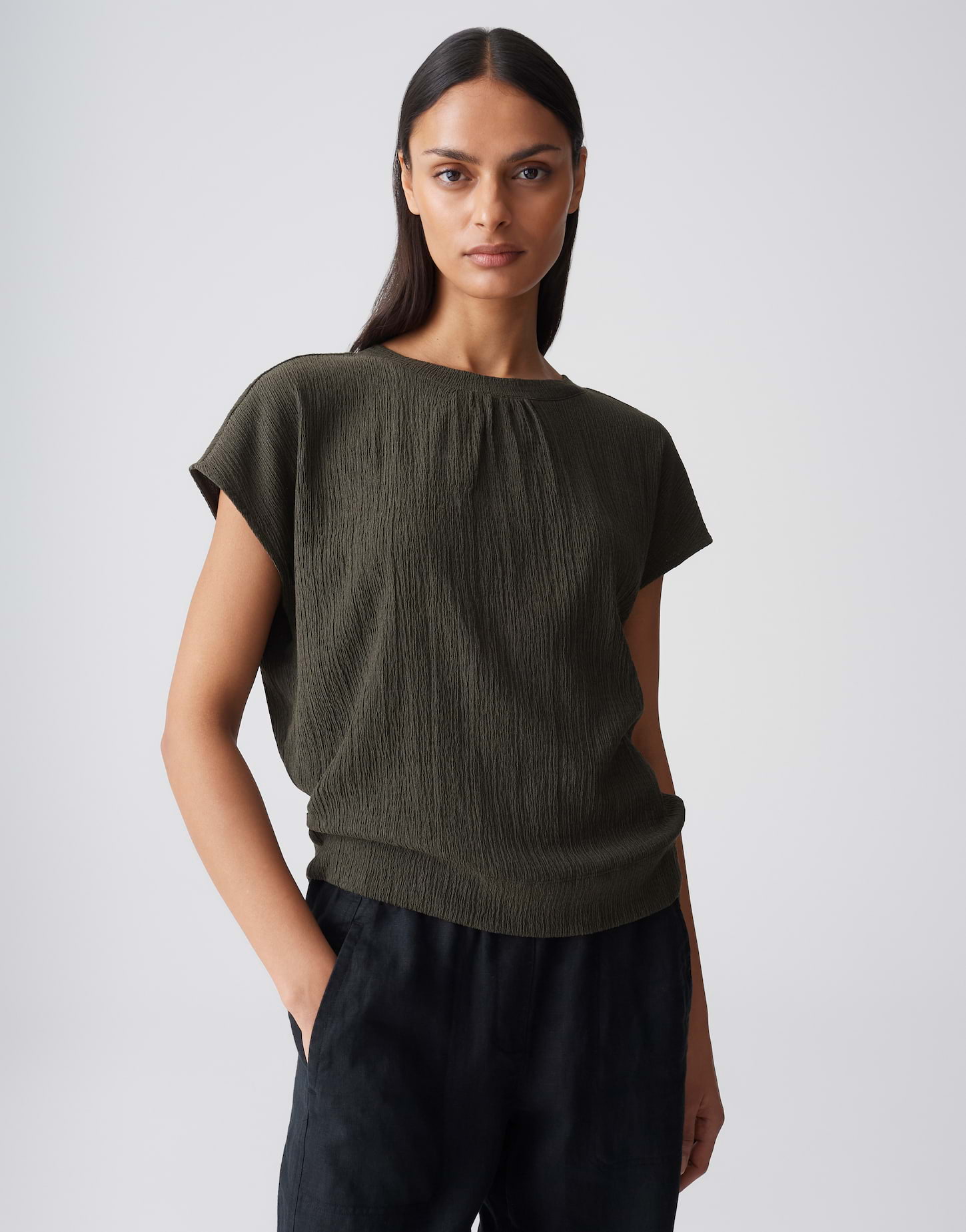 Jerseyshirt mit Crinkle Effekt von Opus