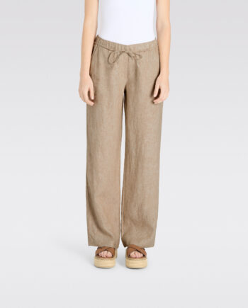 weite Hose aus reinem Leinen von MAC