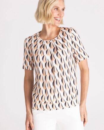 Blusenshirt mit zarter Drapierung von Frank Walder
