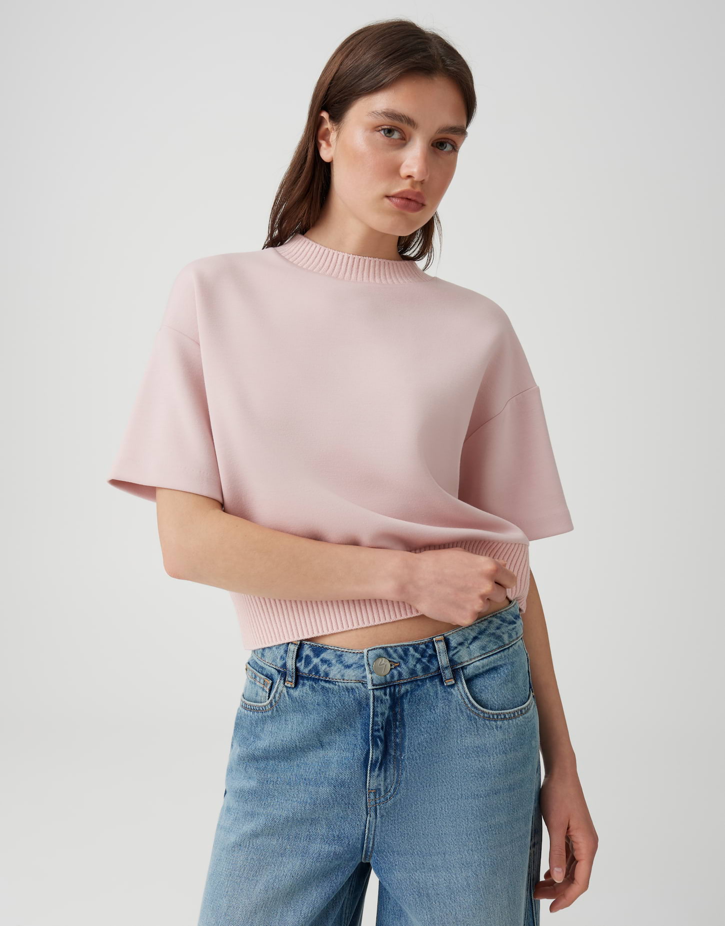 Weiches Sweatshirt mit Strickbündchen von Opus