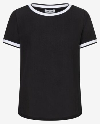 Blusenshirt mit Kontrastabschlüssen von More&More