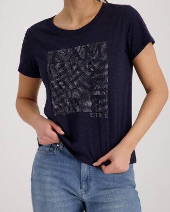 T-Shirt mit Strasssteinen von Monari