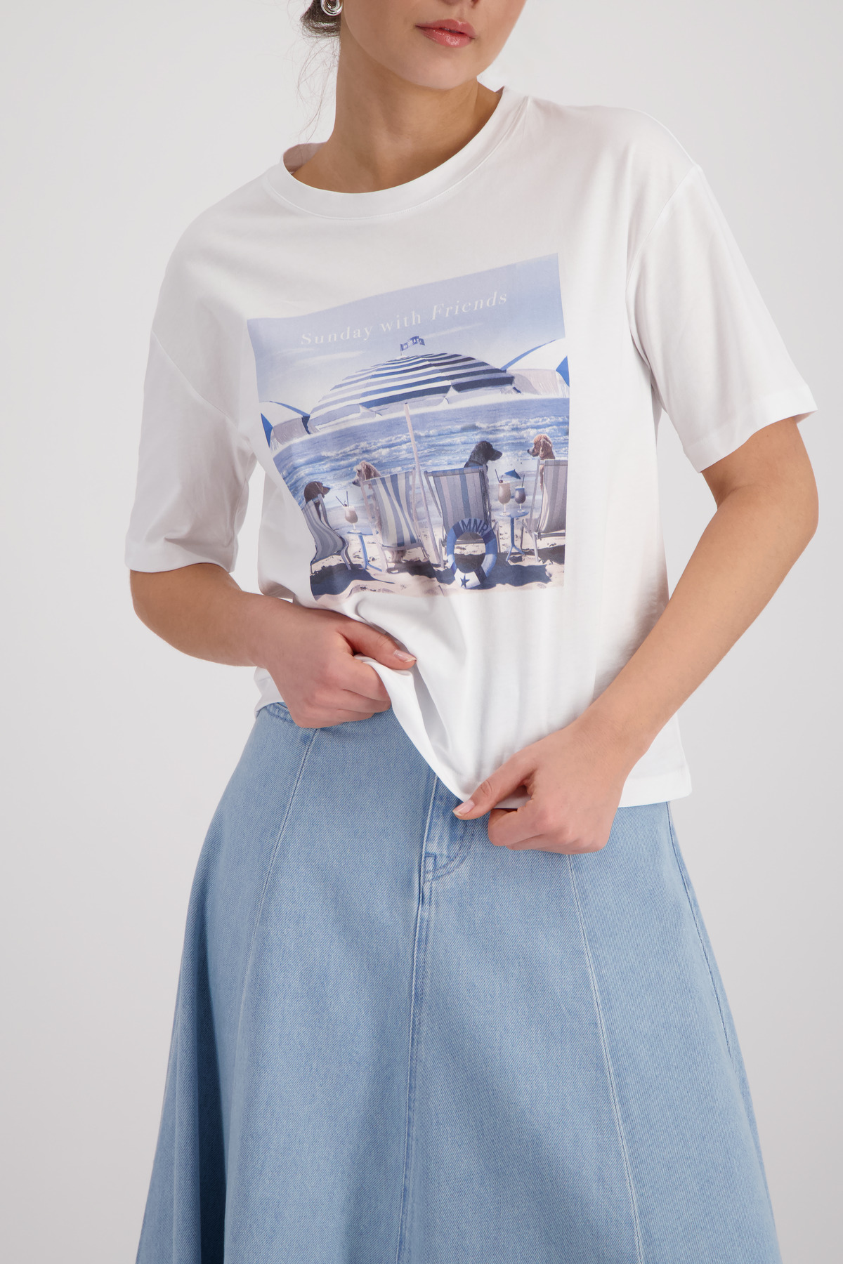 T-Shirt mit Print von Monari