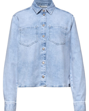 Langarm Hemdbluse in Denim-Optik von Street One