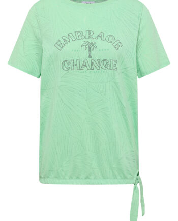 Shirt im Ausbrenner-Look mit Wording von Cecil