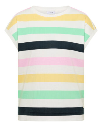 T-Shirt mit Multicolor Streifen von Cecil