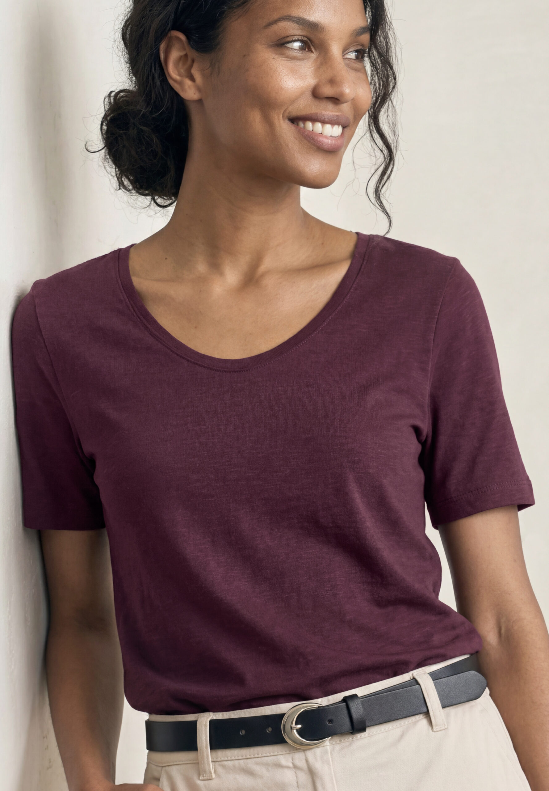 Basic T-Shirt aus Jersey von Street One