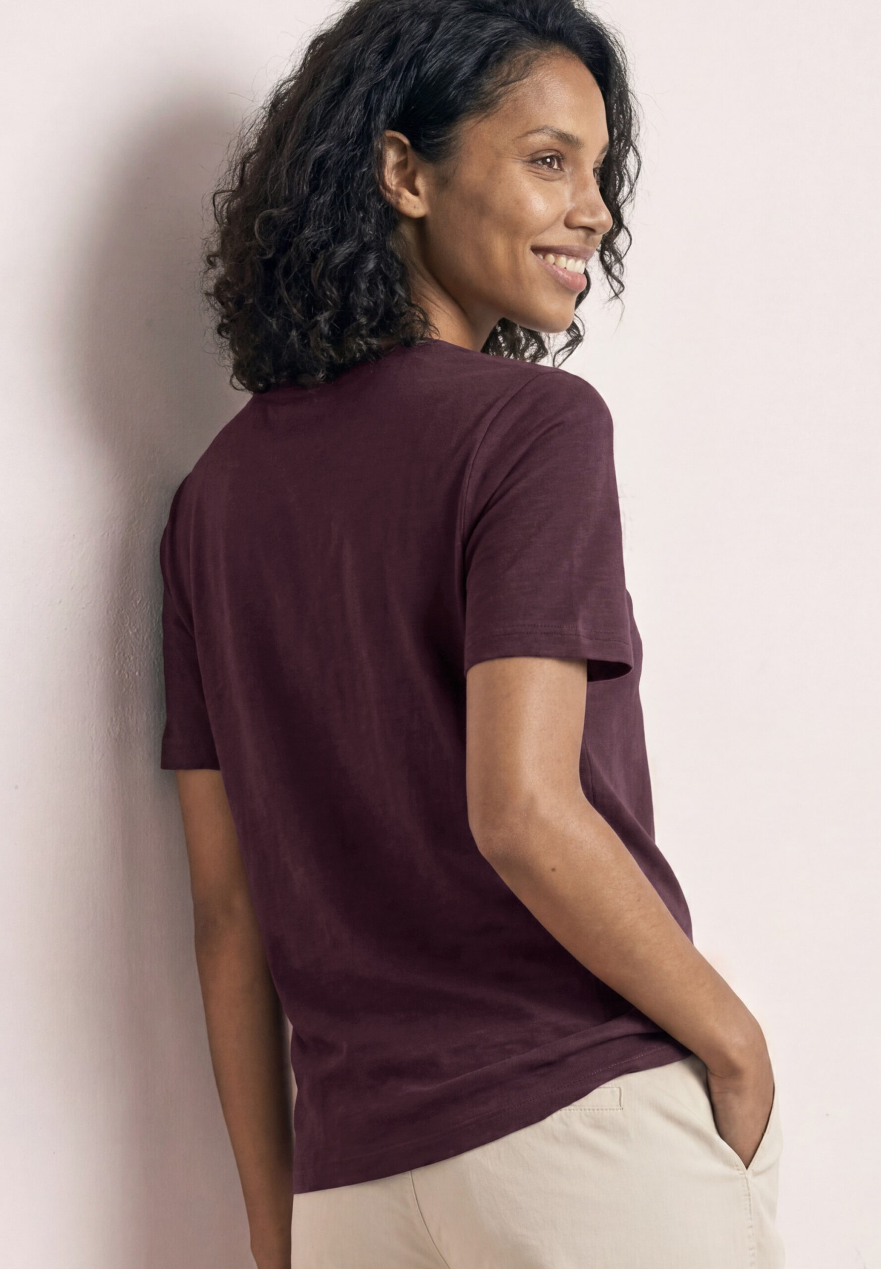 Basic T-Shirt aus Jersey von Street One
