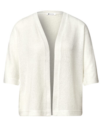 Kurzarm Jacke im Strick-Look mit Glitzer von Street One