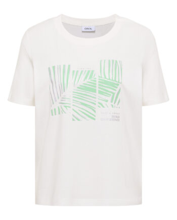 T-Shirt mit Rundhals und Artwork von Cecil