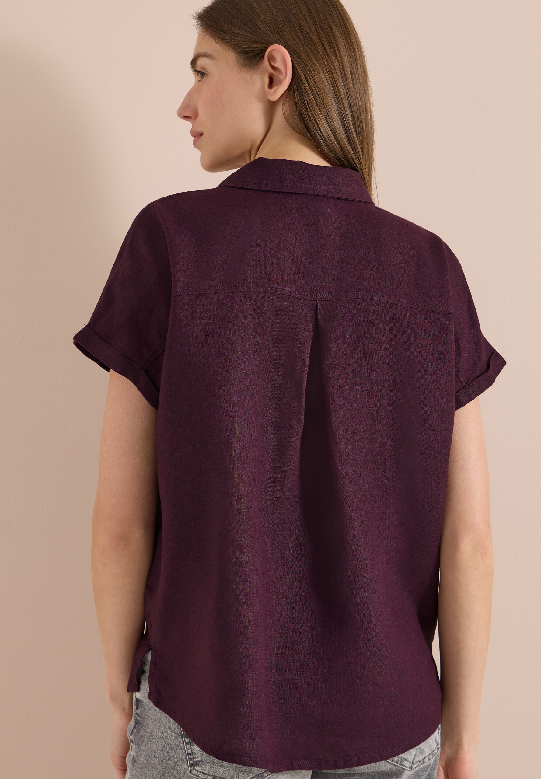 Dropped Shoulder Bluse aus Leinen von Cecil