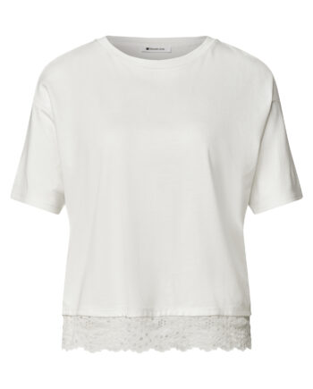 T-Shirt mit Rundhals und Spitze von Street One