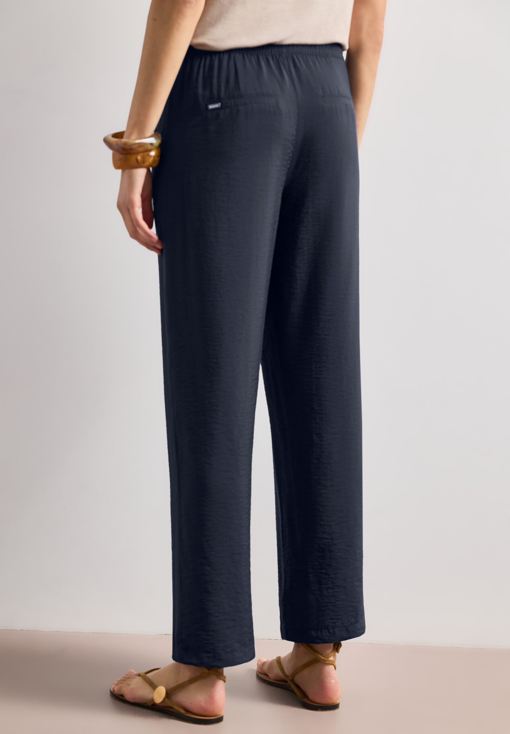 High Waist Wide Leg Hose im Loose Fit von Street One