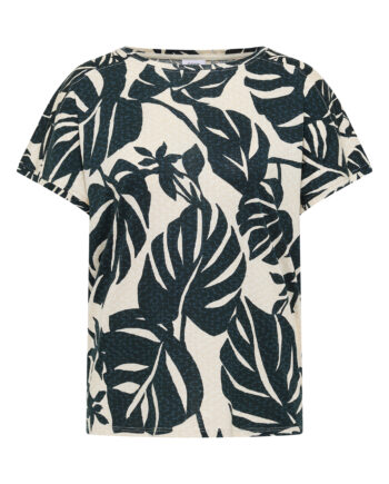 T-Shirt mit U-Boot-Ausschnitt und Print von Cecil