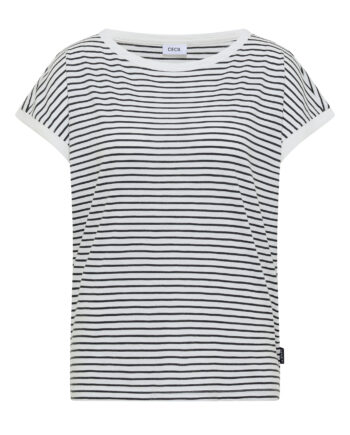 T-Shirt mit Boat Neck und Streifen von Cecil
