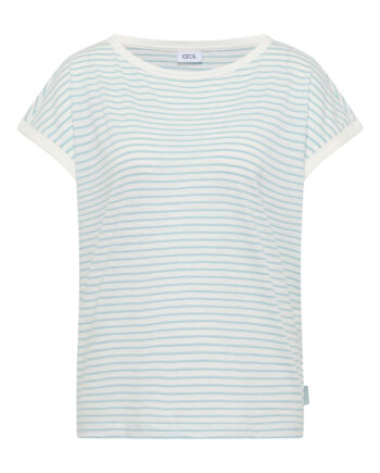 T-Shirt mit Boat Neck und Streifen von Cecil