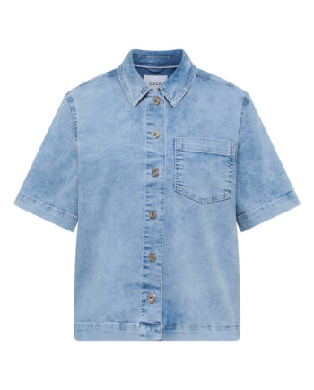 Kurzarm Overshirt mit Knopfleiste von Cecil