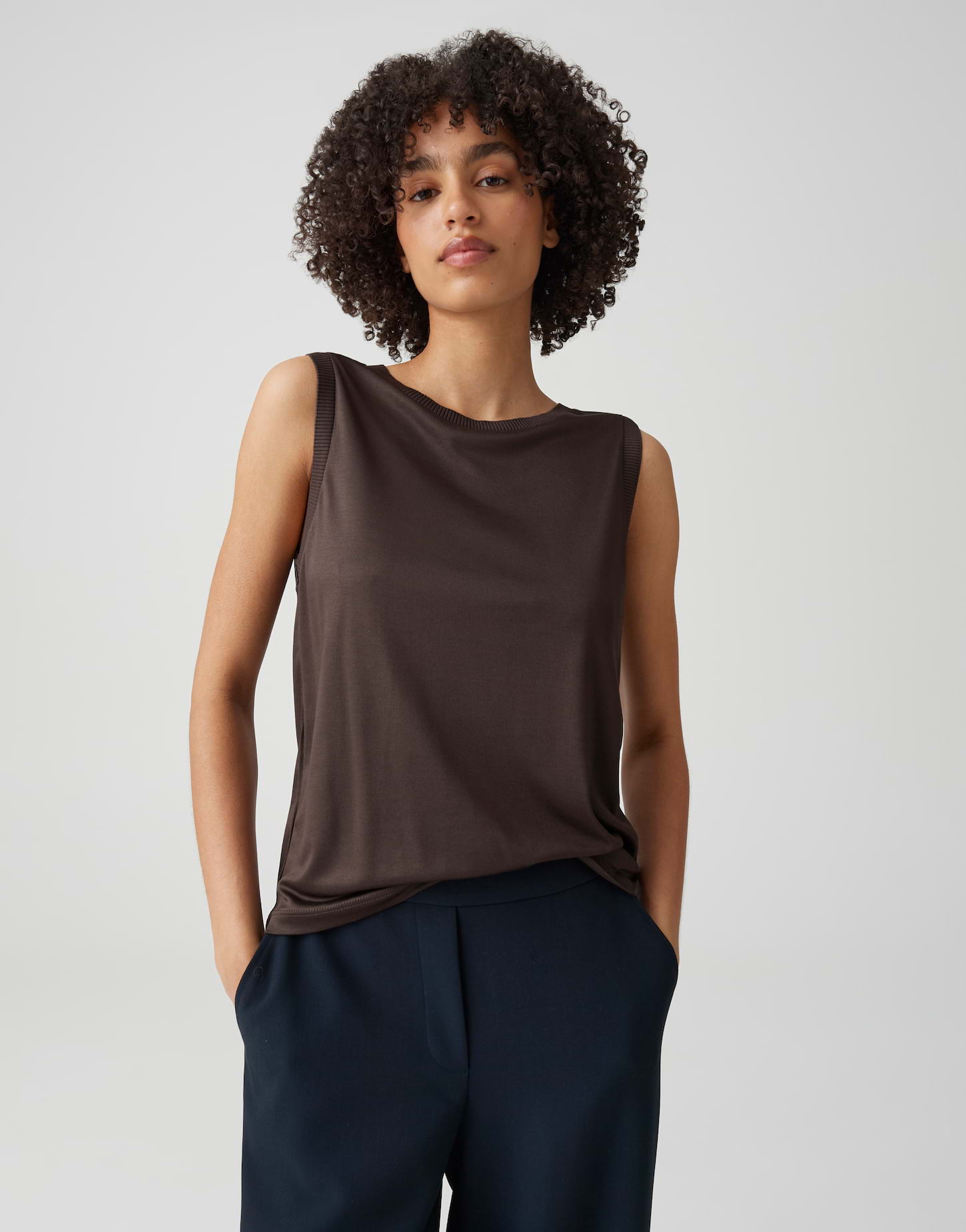 Jerseytop mit Rippbündchen von Opus