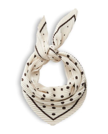 Plissiertes Satintuch mit Polka Dot Print von Opus
