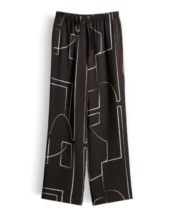 CEVIL GRAPHIC texturierte Wide Leg Pants mit Print von Someday