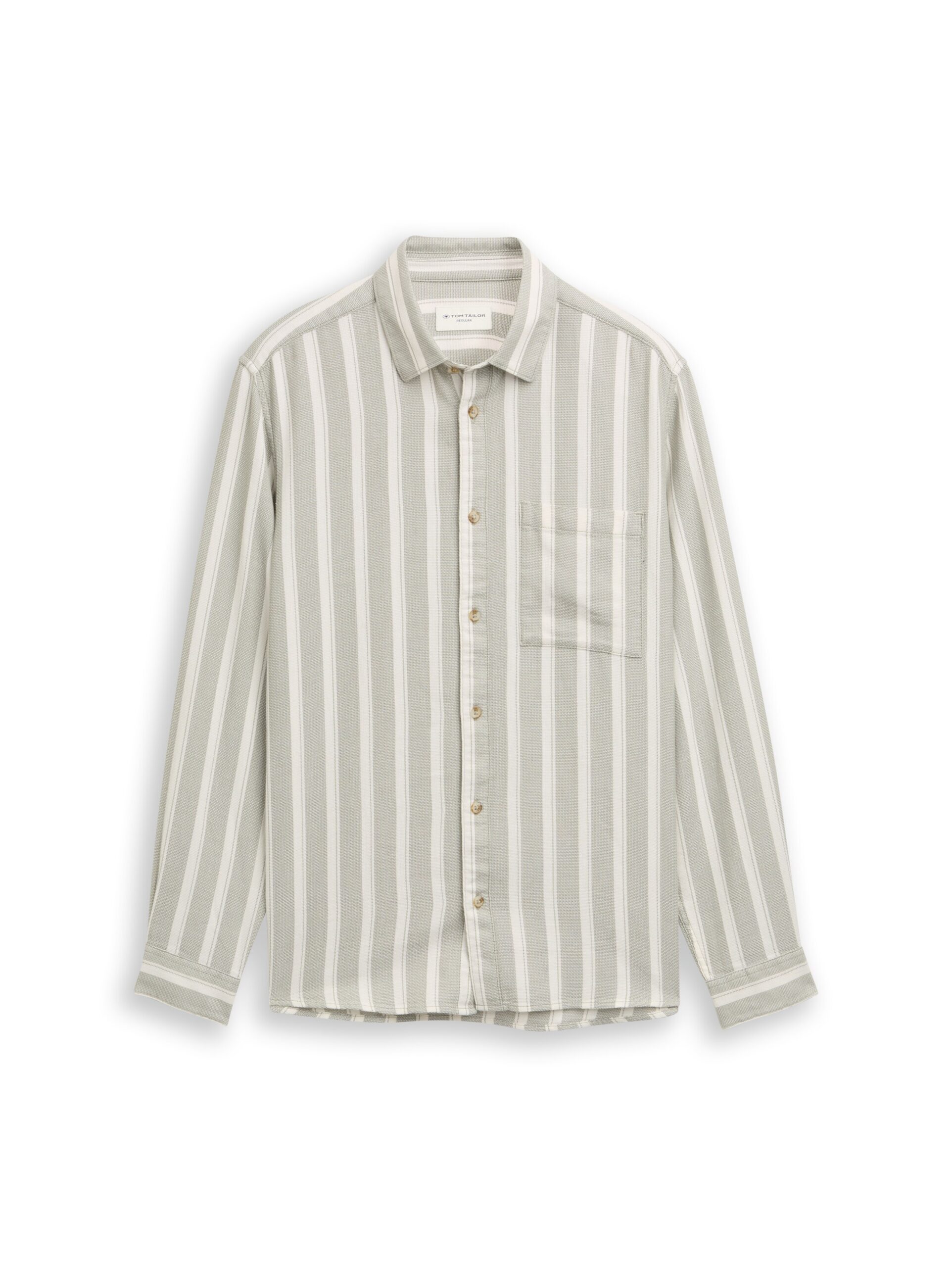 Regular Fit Dobby Hemd aus strukturiertem Baumwollstoff von Tom Tailor