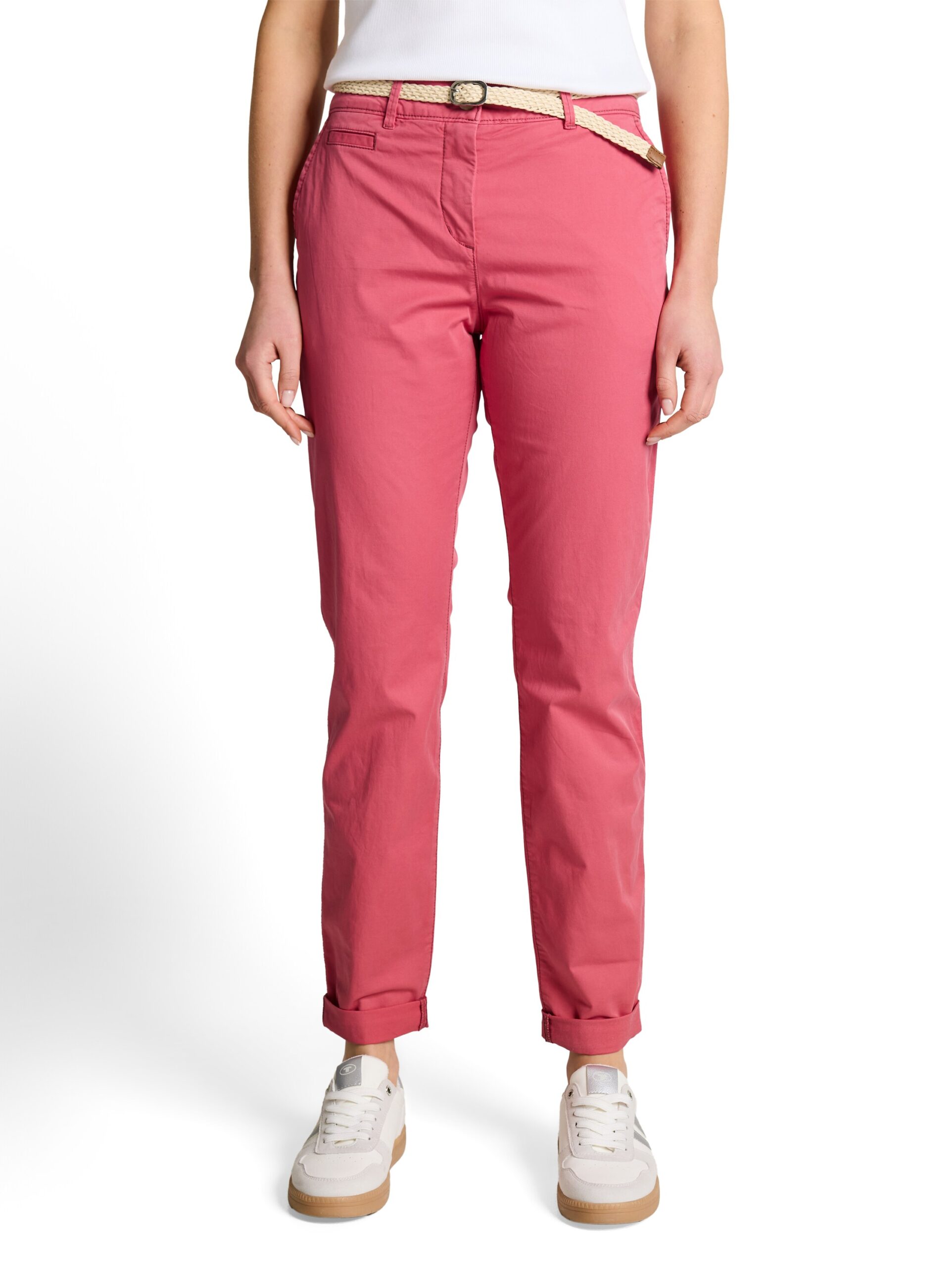 Slim Chino Hose mit Gürtel von Tom Tailor