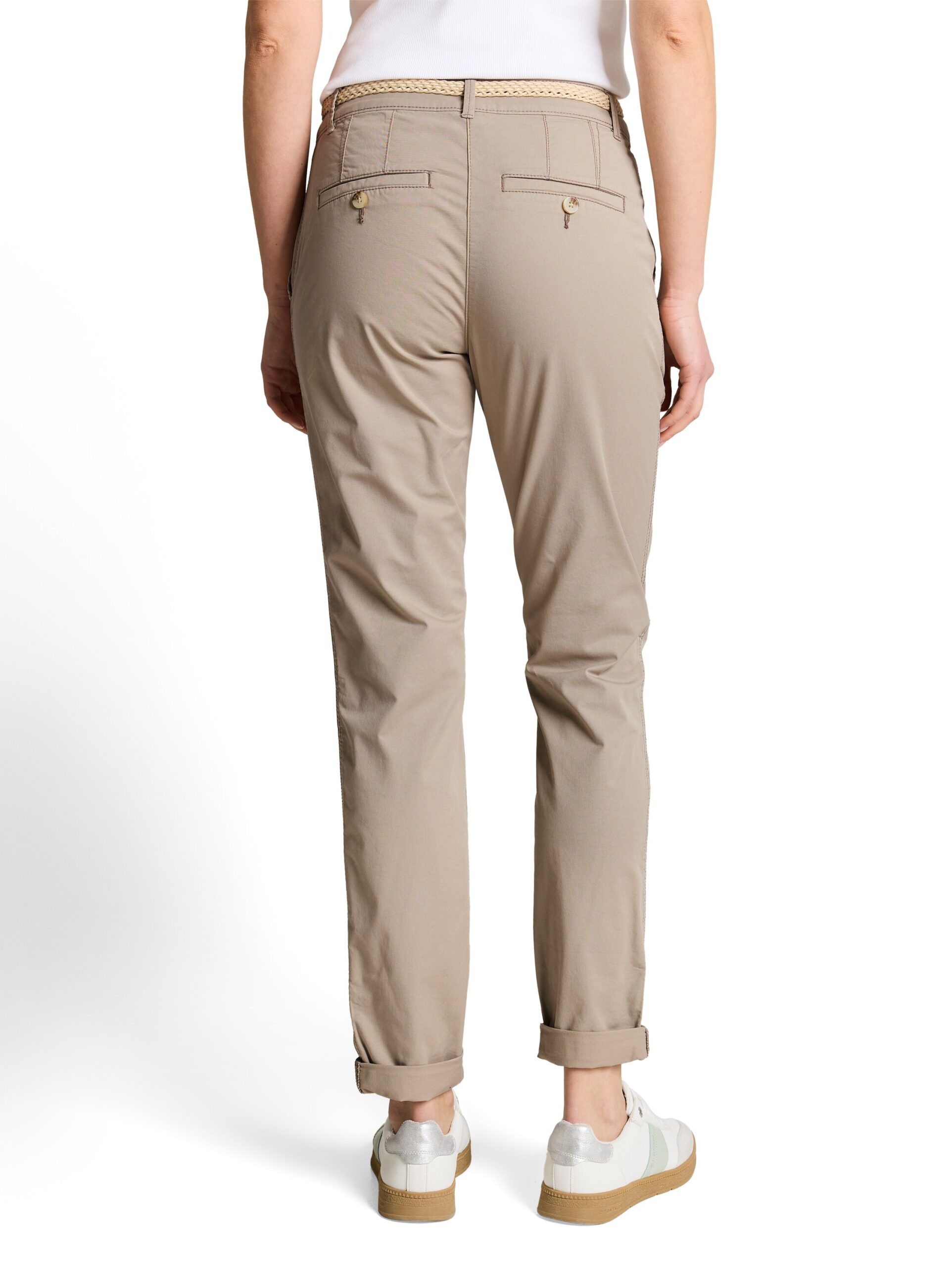 Slim Chino Hose mit Gürtel von Tom Tailor