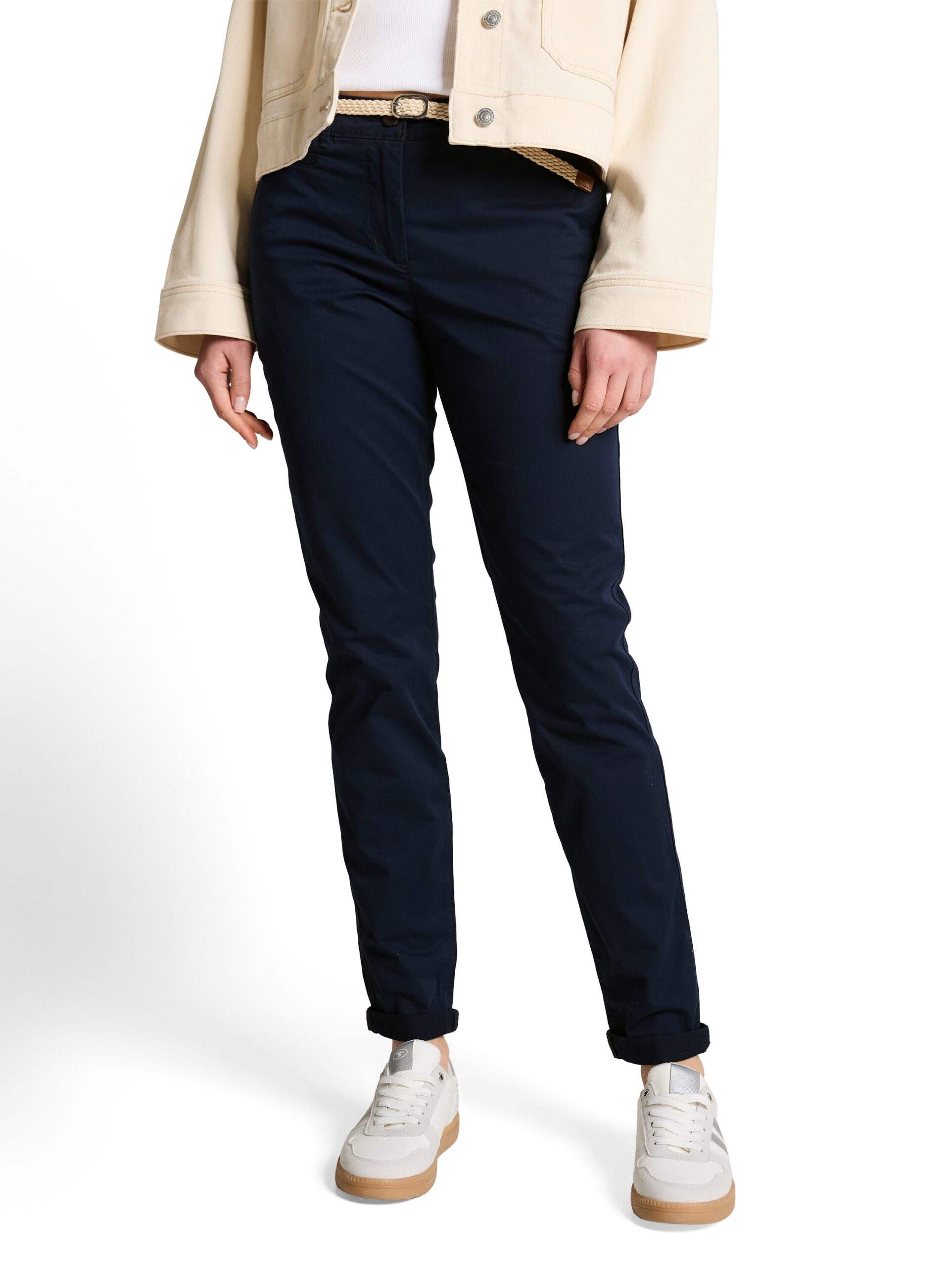 Slim Chino Hose mit Gürtel von Tom Tailor
