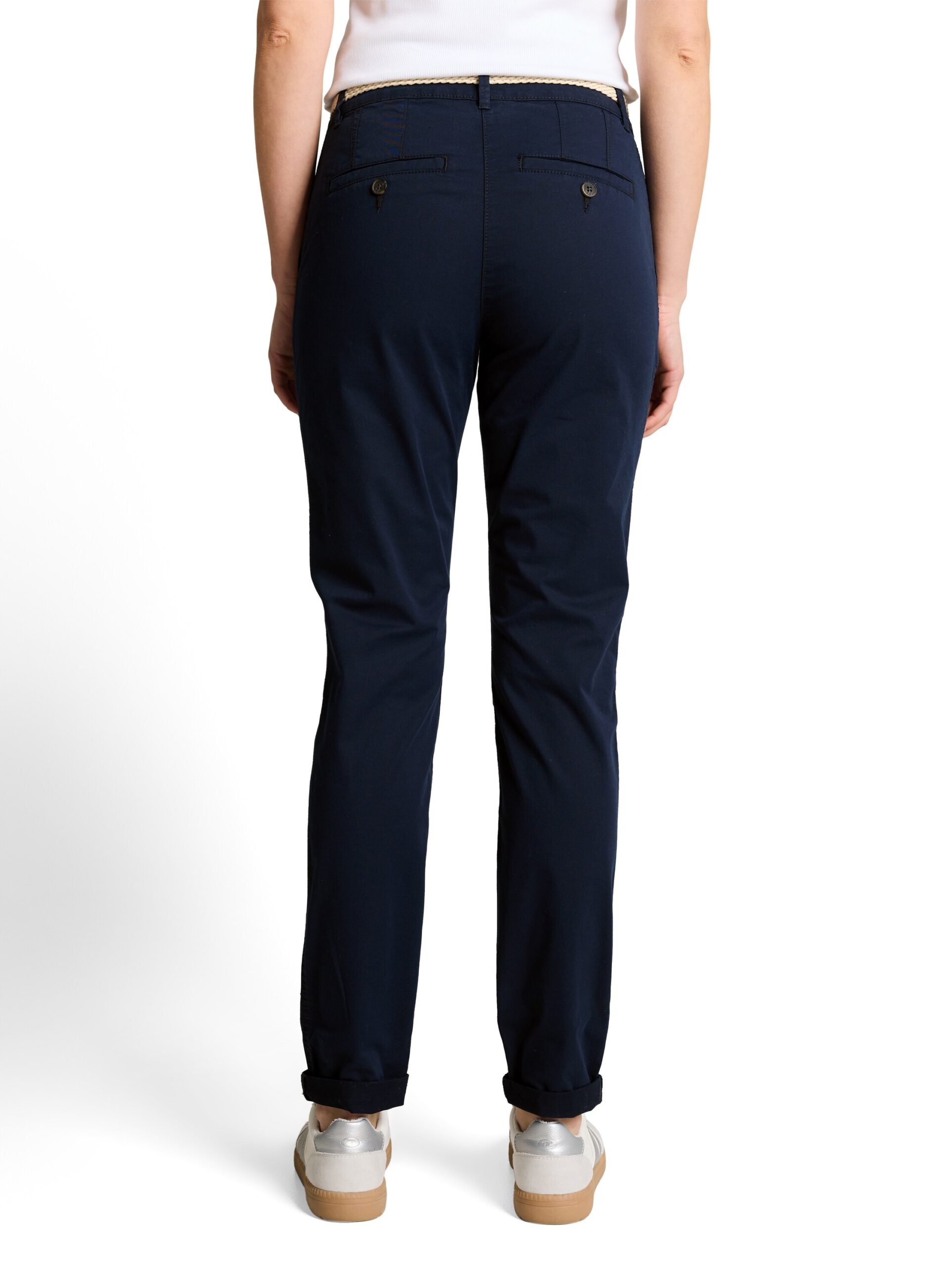 Slim Chino Hose mit Gürtel von Tom Tailor