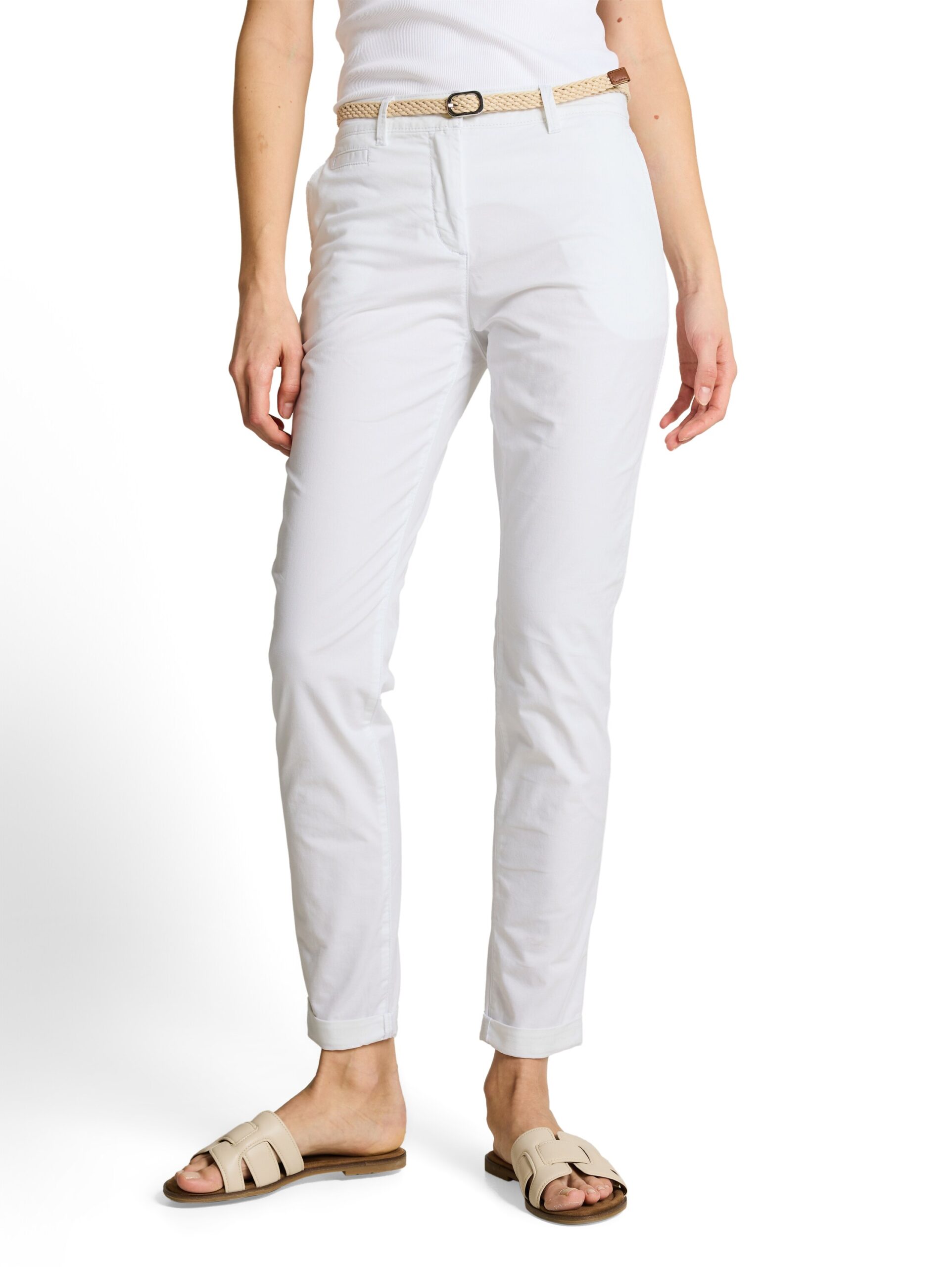 Slim Chino Hose mit Gürtel von Tom Tailor