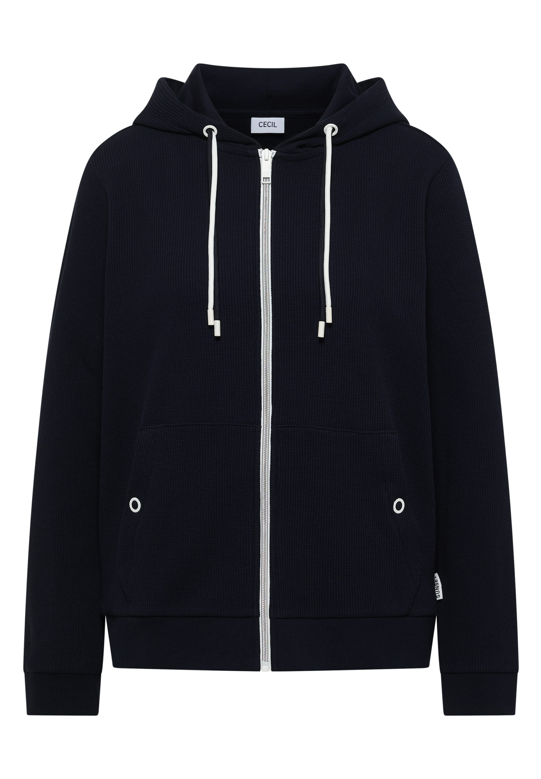 Langarm Jacke mit Kapuze und Struktur von Cecil