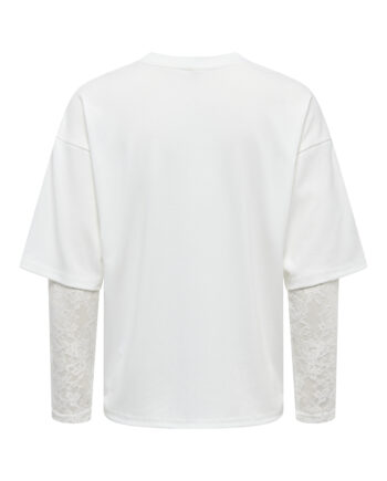 T-Shirt mit Spitzendetails von Only